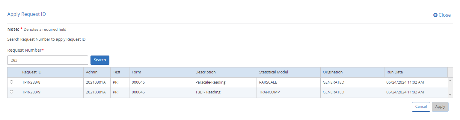 Request Details Equating NF Modal 2